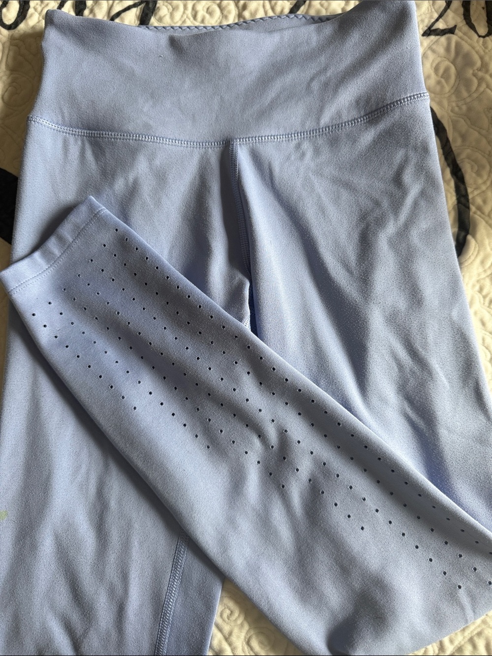 Victoria’s Secret Periwinkle High-Waist Leggings with Laser-Cut Detail